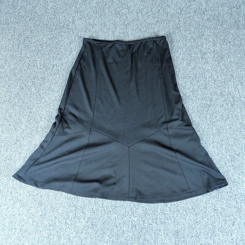 Andria Lieu Collection XL Womens Black Paneled Flared Midi Skirt Office Career
